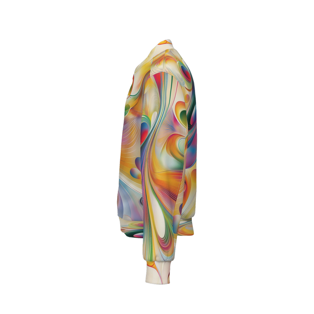 Unisex Bomber Jacket - Pastel Curl