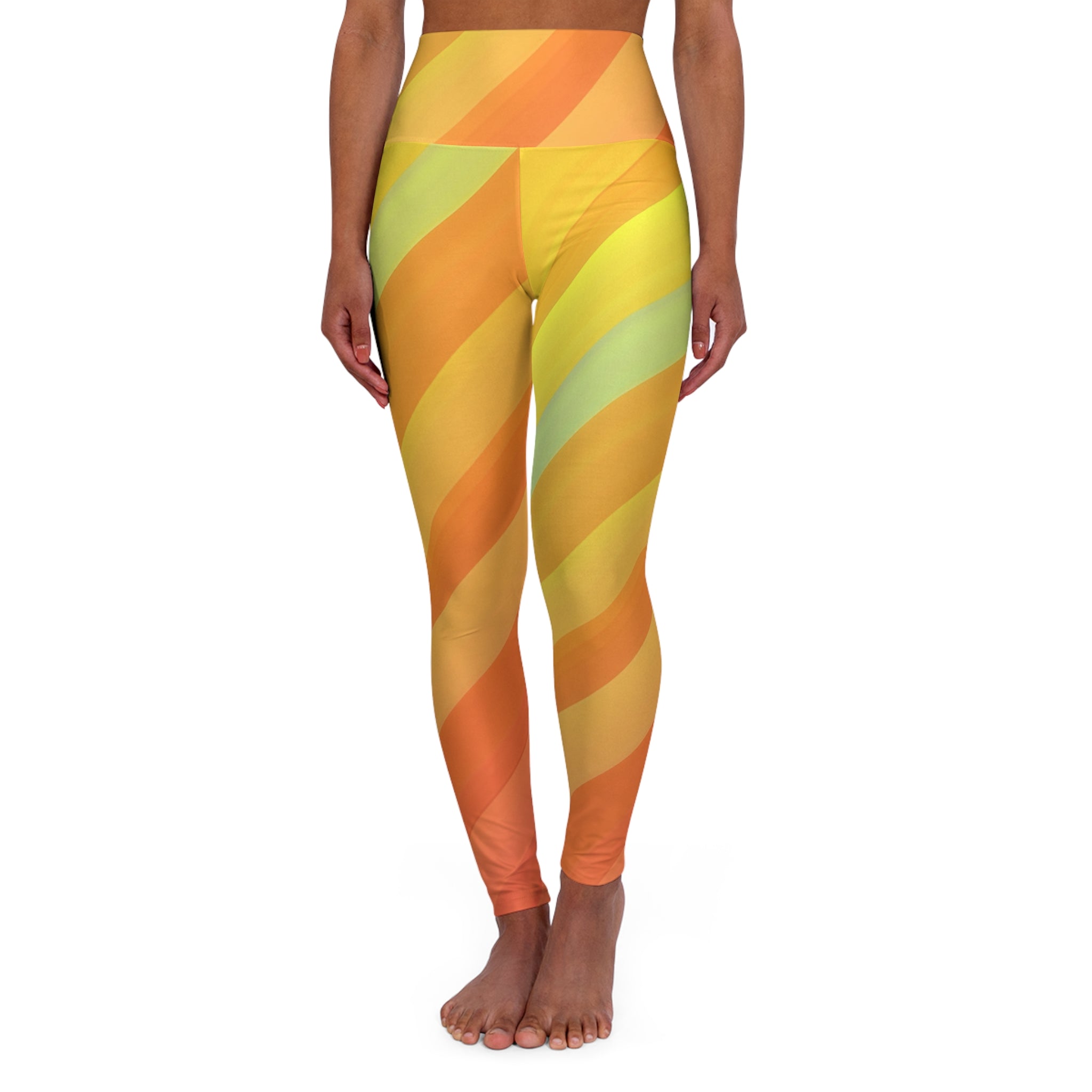 High Waisted Yoga - Solar Flare