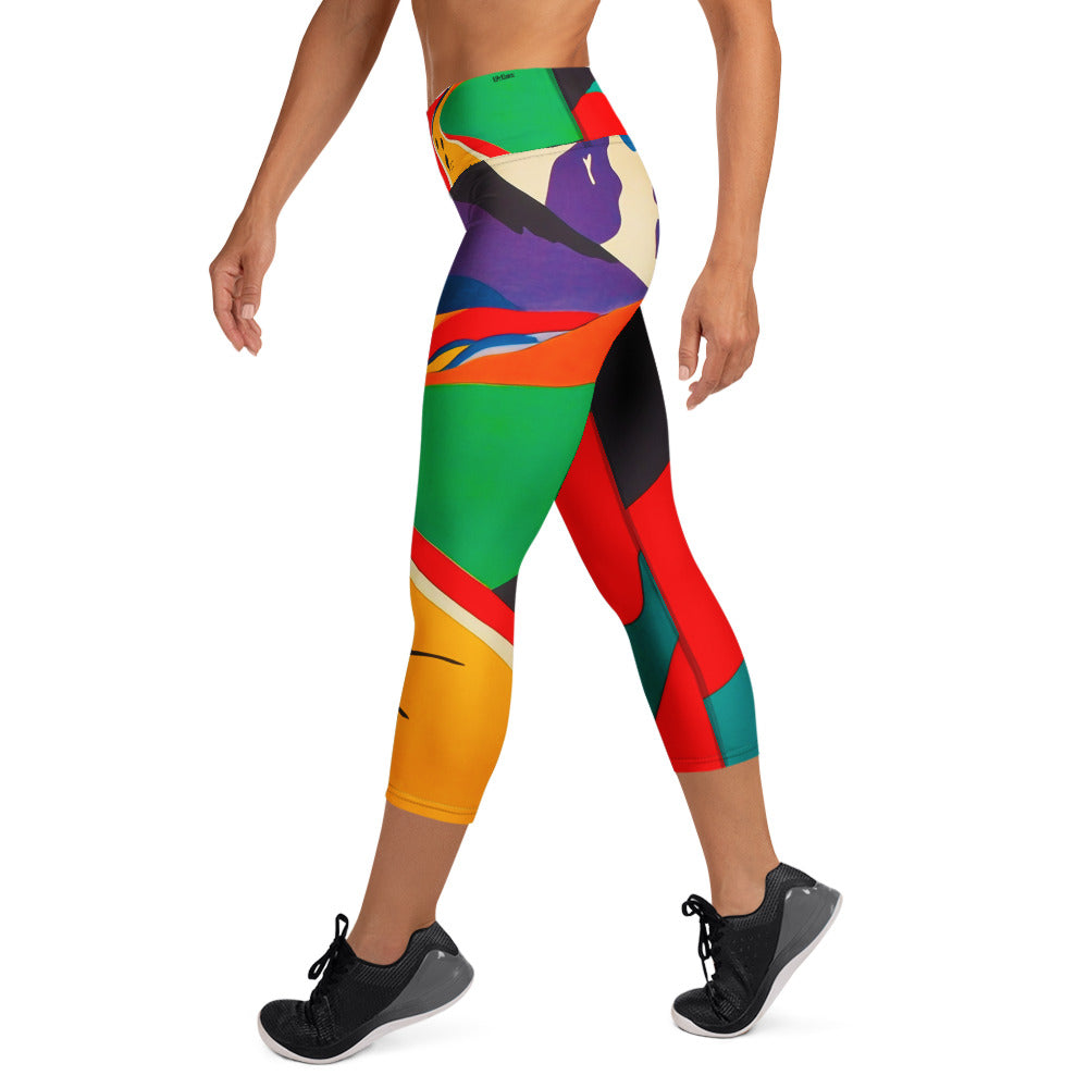 Yoga Capri Leggings - Spectrum Trail