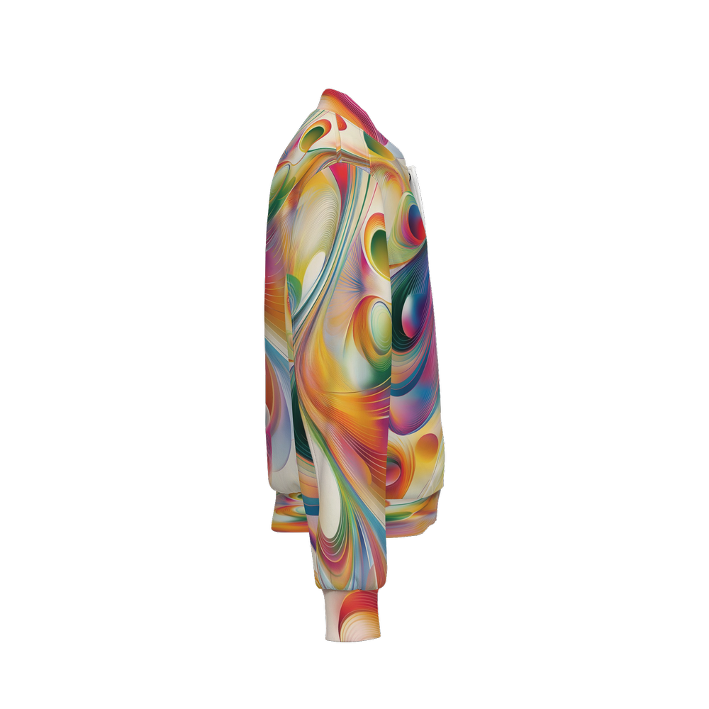Unisex Bomber Jacket - Pastel Curl