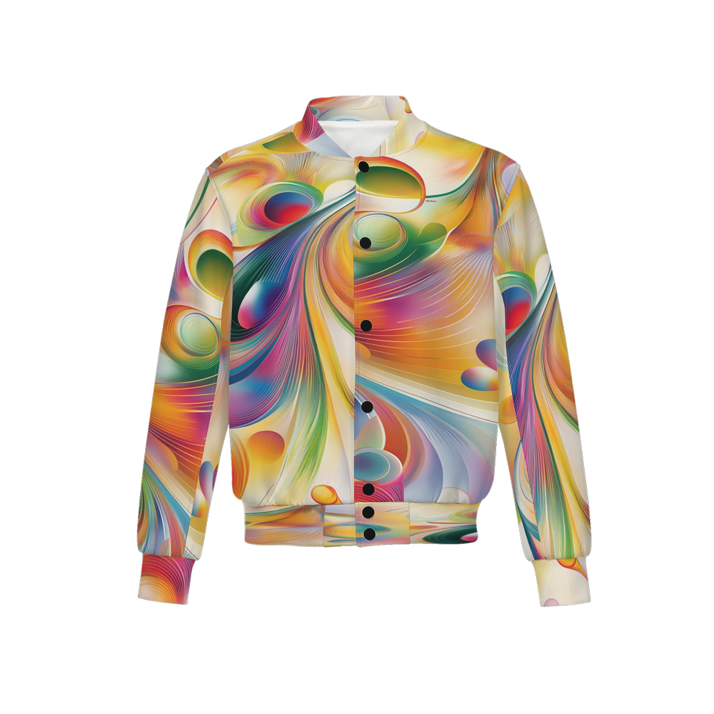 Unisex Bomber Jacket - Pastel Curl